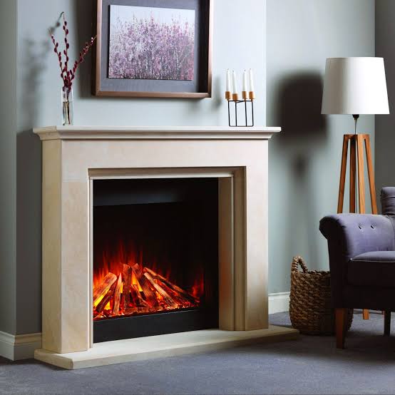 48x36 inches Mental with Electric Fireplace