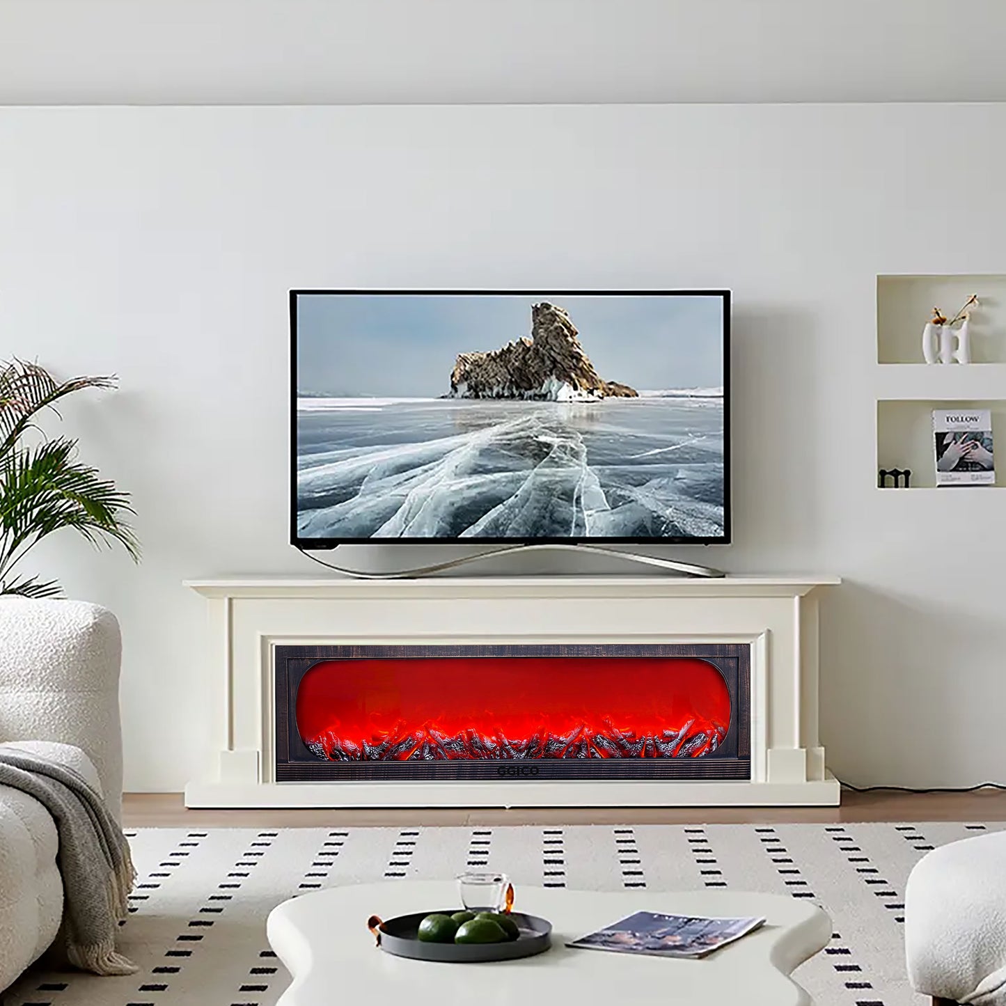 Led Artificial Fireplace 48x14 Inches