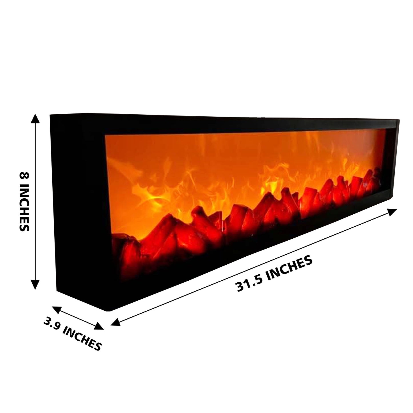 32x8 Inches Led Artificial Fireplace