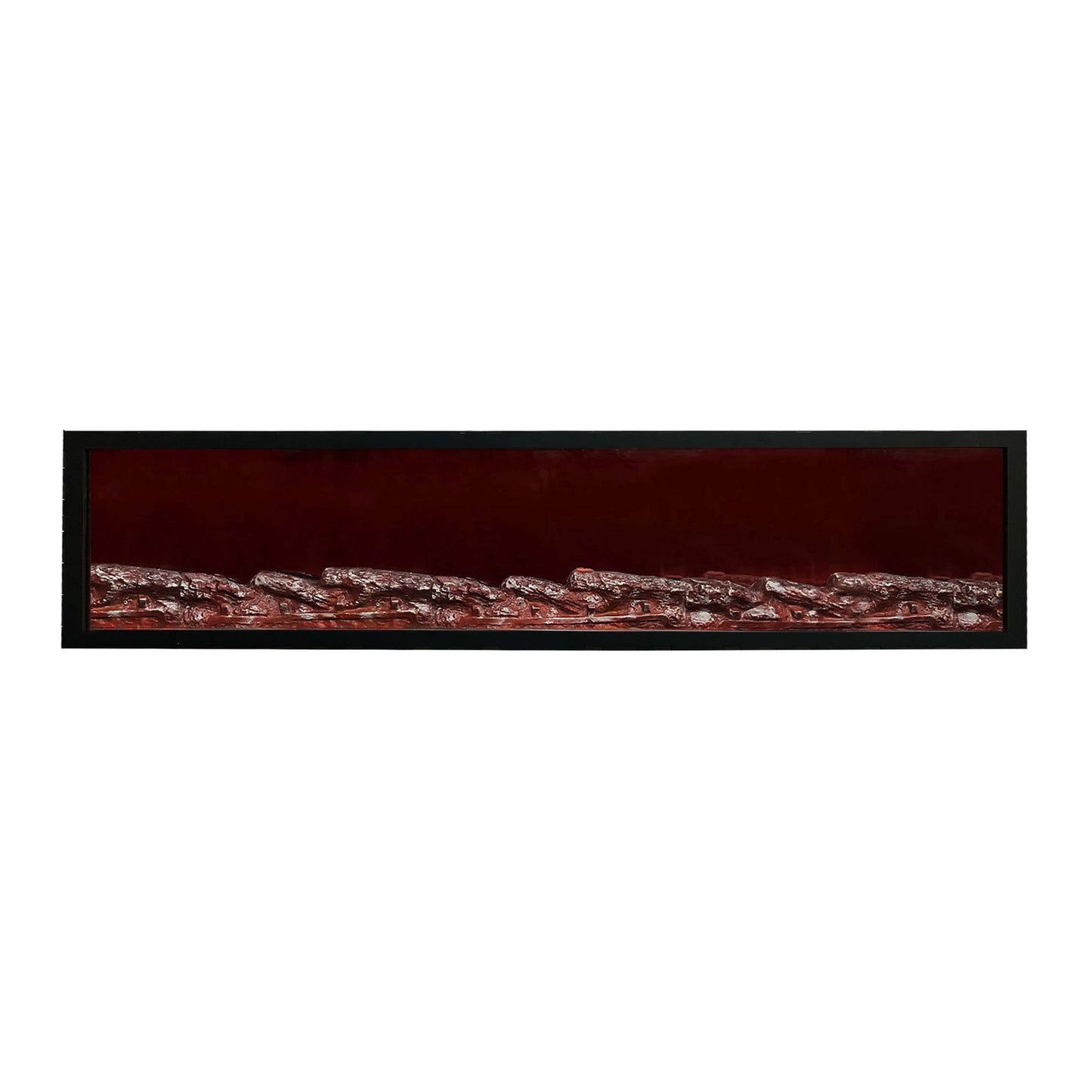 Electric Fireplace with Realstick Burning Wood 80X12 Inches