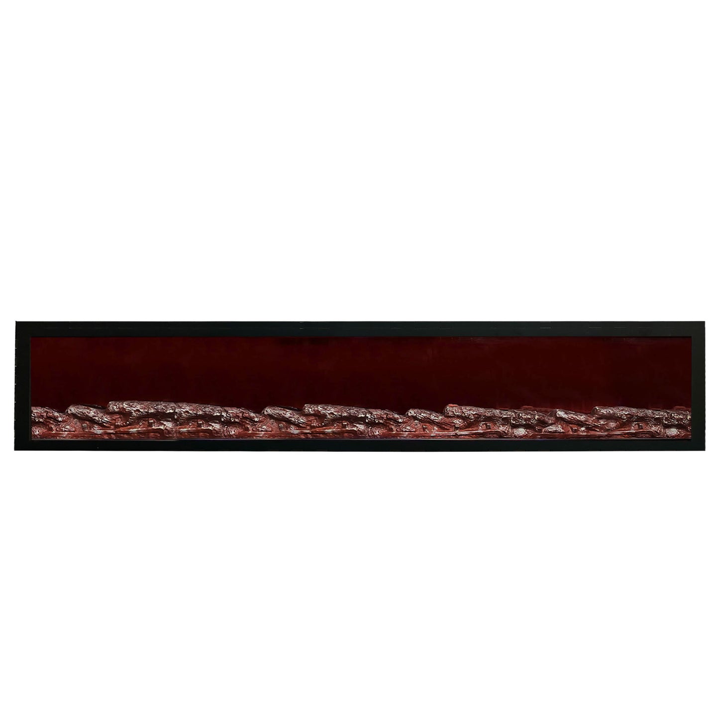 Electric Fireplace with Realstick Burning Wood 90x12 Inches