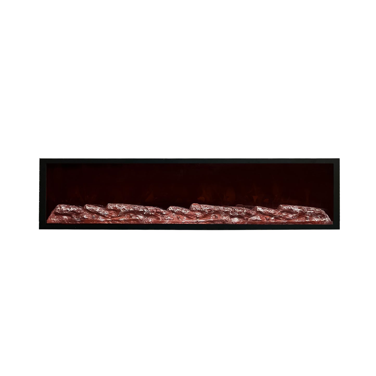 Electric Fireplace with Realstick Burning Wood 72x12 Inches