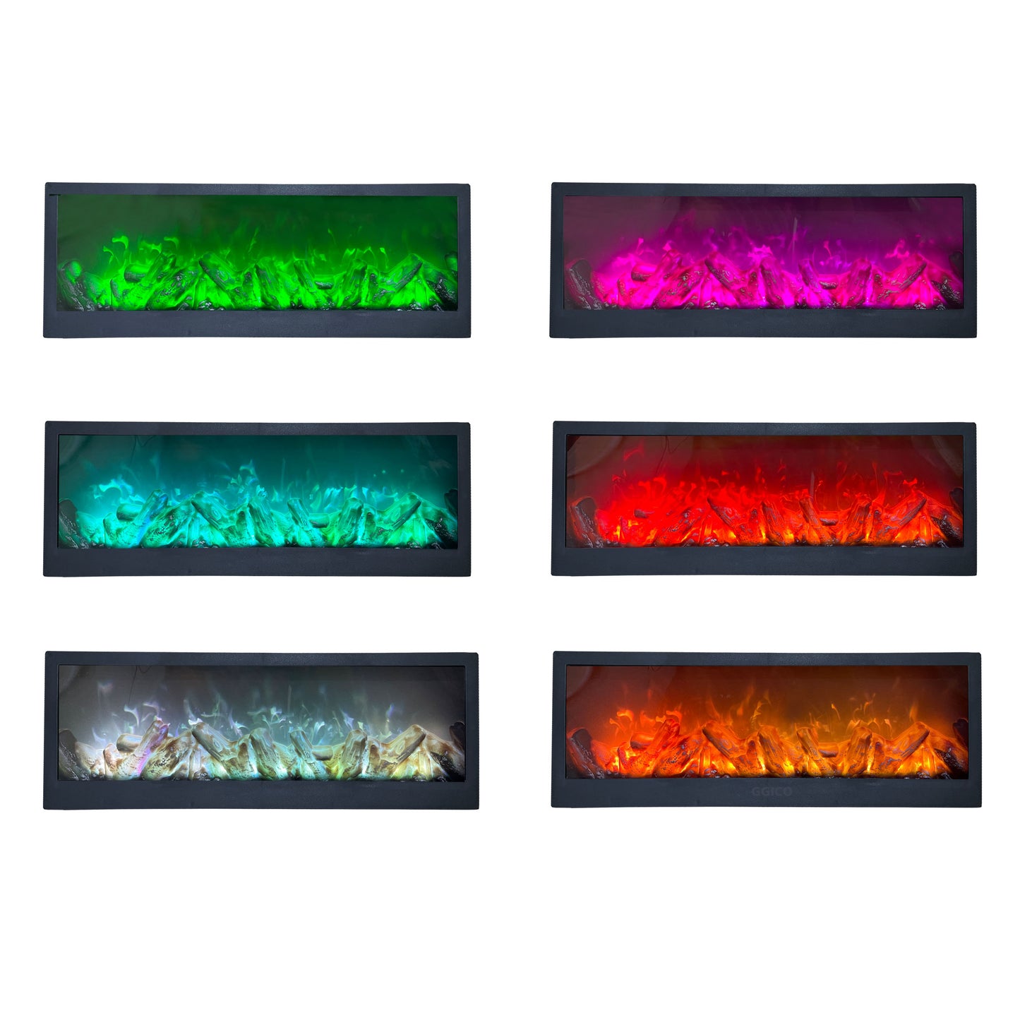 24x8 Inches Multicolor Artificial Fireplace