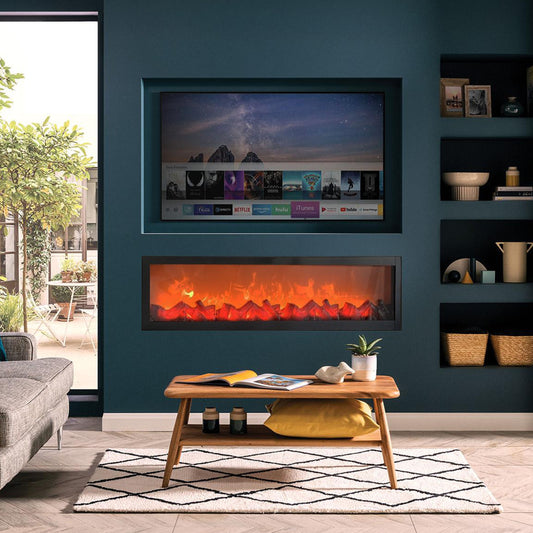 32x8 Inches Led Artificial Fireplace