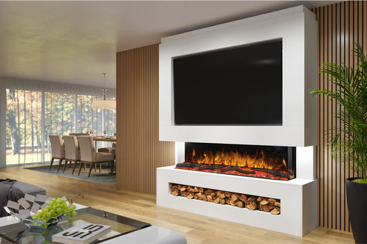 Premium crystal wooden logs Fireplace 72 inches