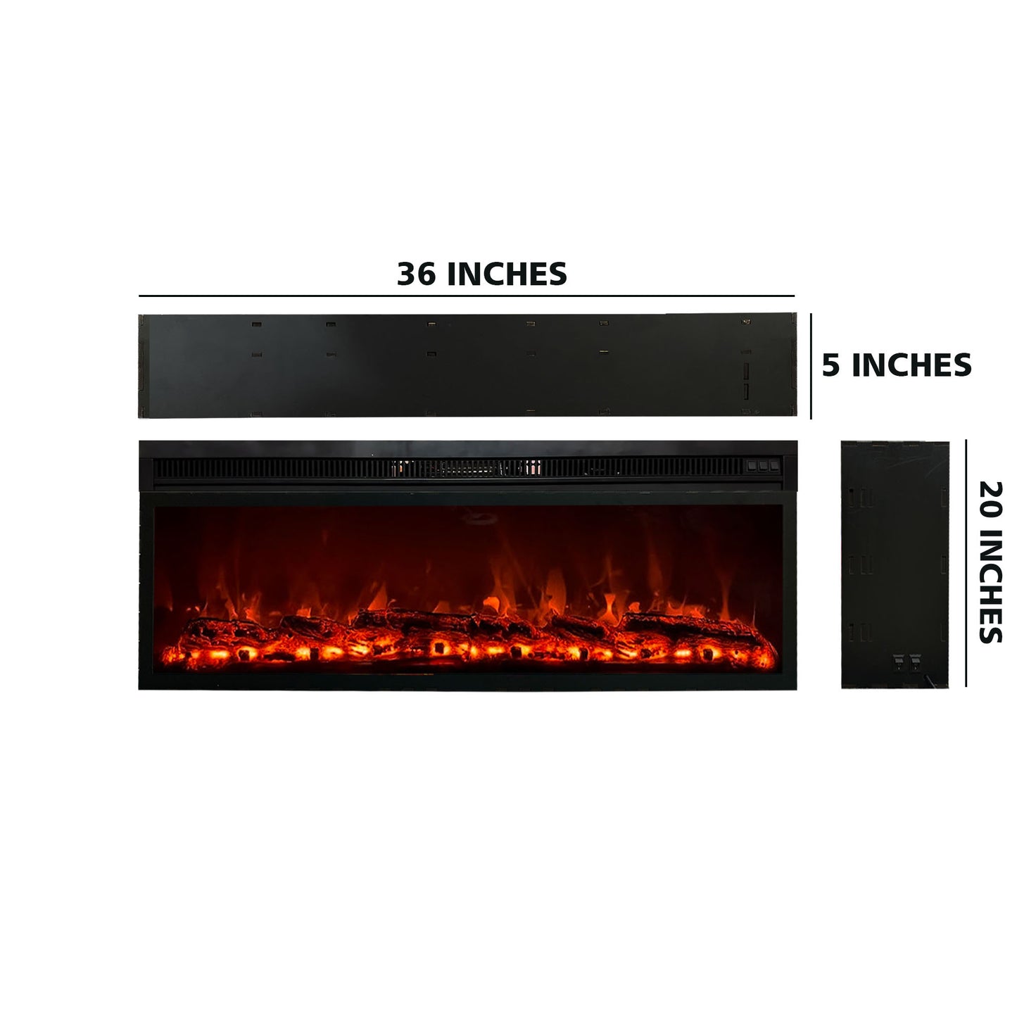 36x16 Inches Electric Heater Fireplace