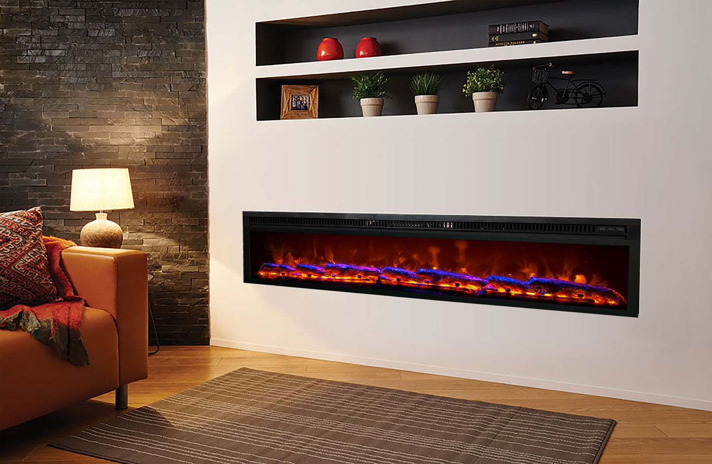 90x16 Inches Electric Heater Fireplace
